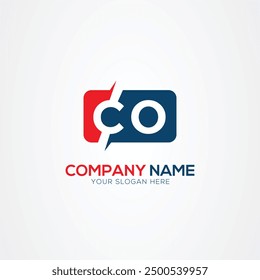 CO or OC Creative Modern Letters Logo Design Element