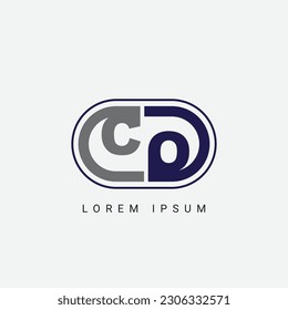 CO or OC Letter Logo Design with a Creative Cut Letter Initial Logo Design
