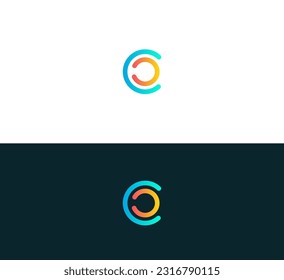 CO, OC Letter Logo Design Template Vektor.