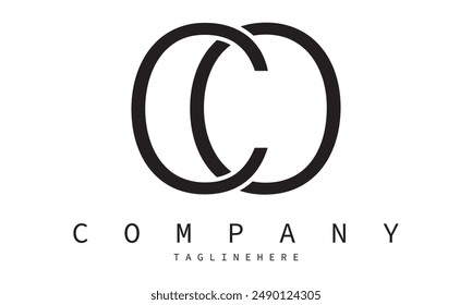 CO, OC Letter logo design template vector