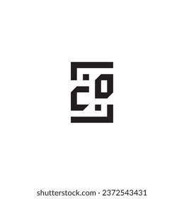 logotipo de retro de concepto cuadrado de CO en diseño profesional de alta calidad que se imprimirá bien en cualquier medio de impresión