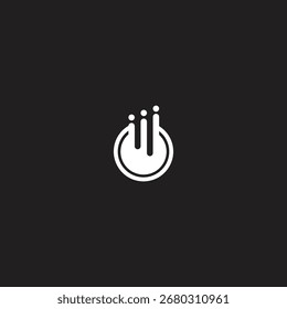 CO technology vector line icon logo illusion