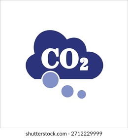 CO dos iconos. ilustración de Vector de color simple