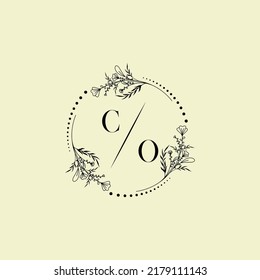 CO wedding initial logo letters in high quality professional design that will print well across any print media