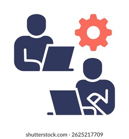 Co Worker Icon Element for Design