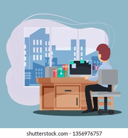 Co Worker Illustration