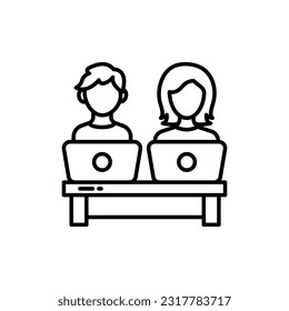 Co Working icon in vector. Illustration