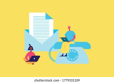 Co working office community vector background start up education vector illustration online university. 