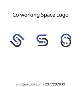 Logotipo del espacio de trabajo conjunto con la letra S