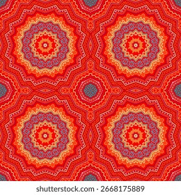 Co0lorful mosaic rnamental seamless vector pattern, medieval, oriental style