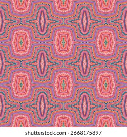 Co0lorful mosaic rnamental seamless vector pattern, medieval, oriental style