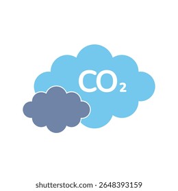 CO2-Flasche Konzept Gliederungssymbol