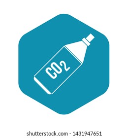 CO2 bottle icon in simple style on a white background vector illustration