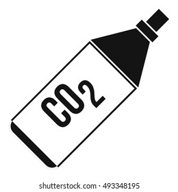 CO2 bottle icon in simple style on a white background vector illustration