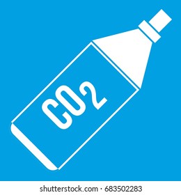 CO2 bottle icon white