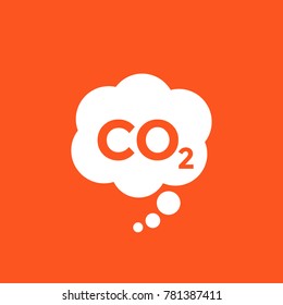 co2, carbon dioxide emission icon