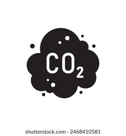 CO2 carbon dioxide emissions icon icon, template for graphic and web design. vector illustration