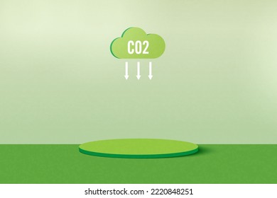 CO2, Kohlendioxidemissionen, Reduktion. Klimawandel-Problem. Ökologie und Umweltkonzept.Vektorgrafik.