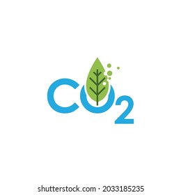 Co2 Carbon dioxide logo vector design
