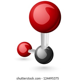CO2 Carbon Dioxide molecule