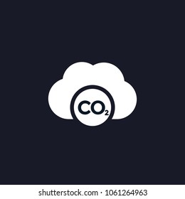 Co2 Carbon Emissions Cloud Icon Vector Stock Vector (Royalty Free ...