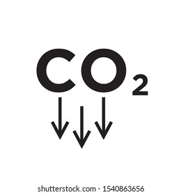 CO2 carbon emissions reduction icon design. vector illustration