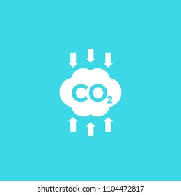 Co2, Carbon Emissions Reduction, Vector