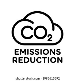 CO2 Carbon Emissions Vector Concept Icon Badge