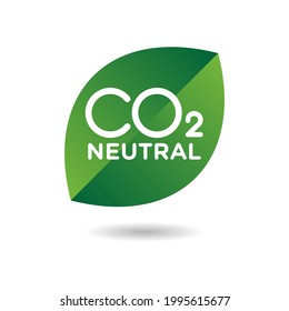 CO2 carbon emissions vector concept icon badge