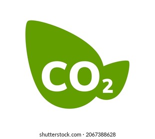 Co2 Carbon Neutral Leaf Logo Green Stock Vector (Royalty Free ...