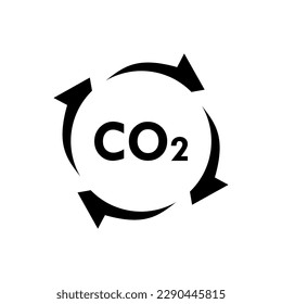 CO2 circulation logo template illustration