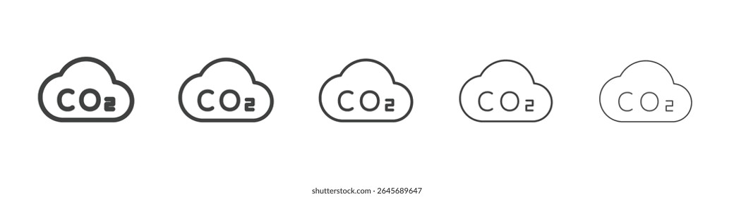 co2 cloud icon simple illustration logo art