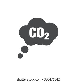 CO2 cloud icon, vector illustration