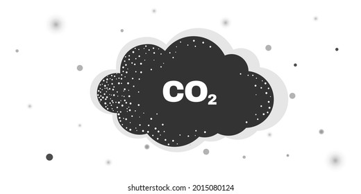 CO2 cloud simple icon illustration