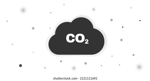 Icono simple de nube de CO2
