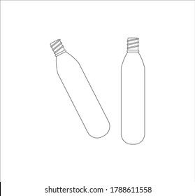 Co2 Cylinder To Inflate Wheels. Illustration For Web And Mobile Design.