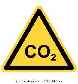 CO2  and danger sign