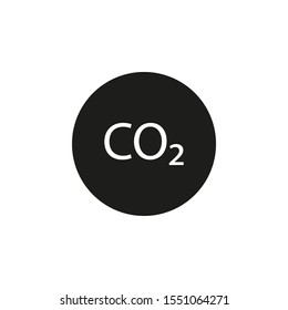 Co2, ecology, cloud icon. Vector illustration, flat design.