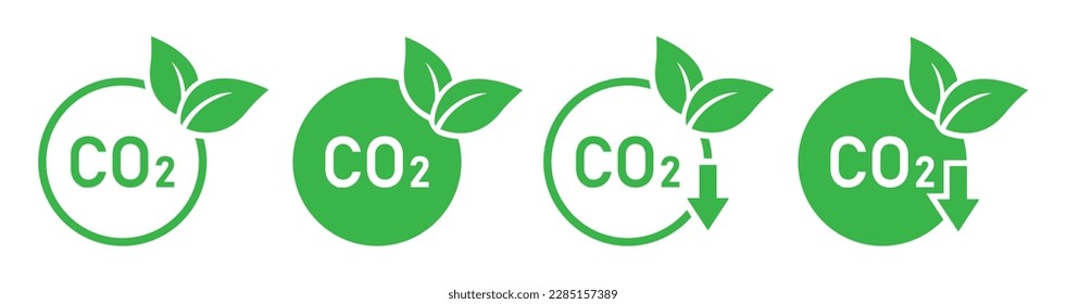 Co2 emission cloud icon, vector illustration