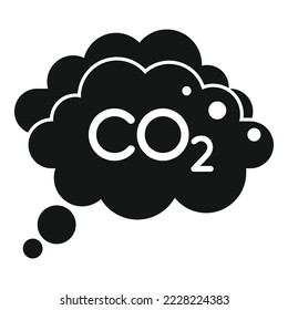 co2 emission icon simple vector. Global climate. Warming disaster