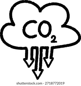 Icono de reducción de emisiones de CO2, Iconos ecológicos para la sostenibilidad y la Ilustración vectorial ecológica del planeta tierra, Ecología y medio ambiente. Detener el calentamiento global