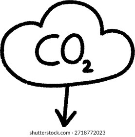 Icono de reducción de emisiones de CO2, Iconos ecológicos para la sostenibilidad y la Ilustración vectorial ecológica del planeta tierra, Ecología y medio ambiente. Detener el calentamiento global