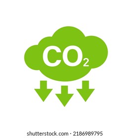 Co2 Emission Reduction Symbol Vector Illustration Stock Vector (Royalty ...