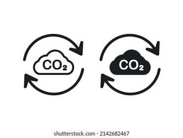 co2 emissions. Carbon dioxide offset. Vector illustration