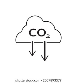 co2 emissions. Carbon dioxide reduction. Vector illustration