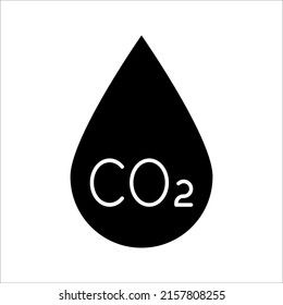 co2 emissions icon. carbon dioxide pollution. ecology and environment symbol. vector illustration on white background