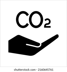 co2 emissions icon. carbon dioxide pollution. ecology and environment symbol. vector illustration on white background