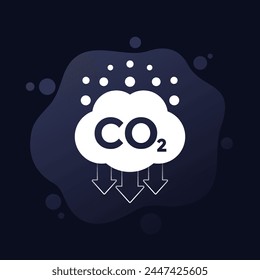 reducción de emisiones de co2, reducir el Vector de dióxido de carbono