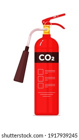 Equipo de extinción de incendios de CO2 con tobera en blanco