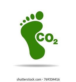 Concepto de huella de CO2